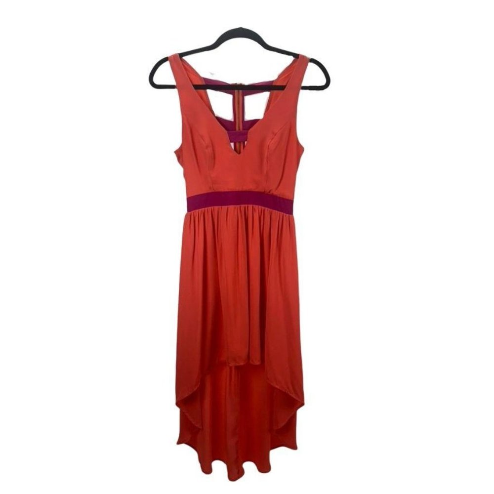 Material Girl Dress High-low Caged‎ Back Neon S